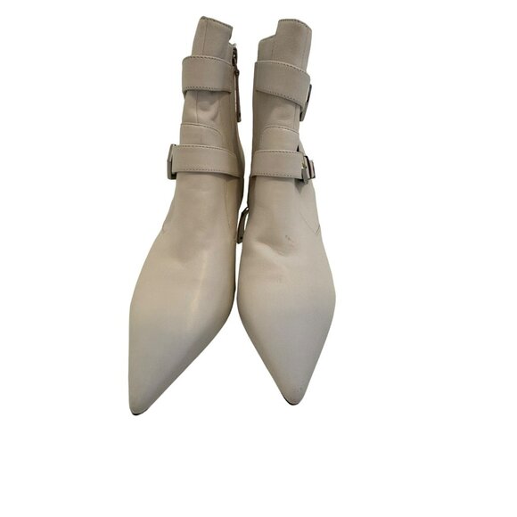 Linea Paolo Nikita II Bootie White Buckle Heels Size 9m $149 - Picture 13 of 14